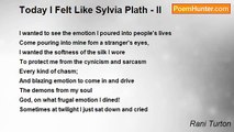 Rani Turton - Today I Felt Like Sylvia Plath - II