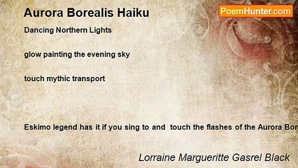 Lorraine Margueritte Gasrel Black - Aurora Borealis Haiku