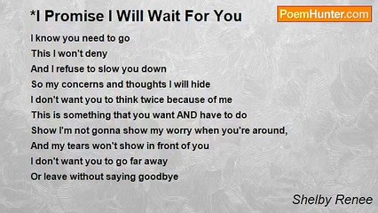 Shelby Renee - *I Promise I Will Wait For You