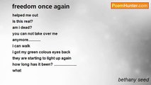 bethany seed - freedom once again
