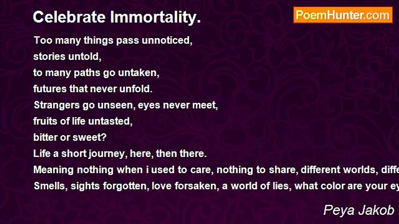 Peya Jakob - Celebrate Immortality.