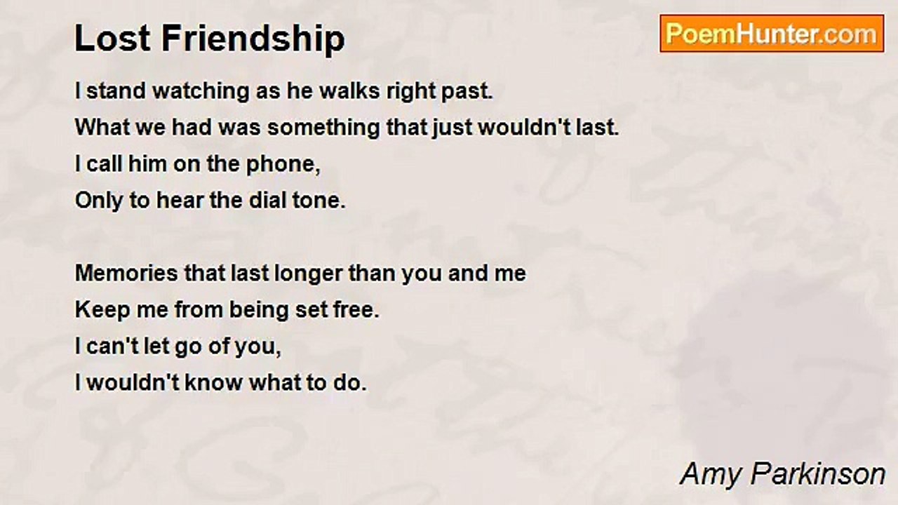 Amy Parkinson - Lost Friendship