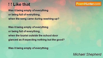 Michael Shepherd - ! ! Like that
