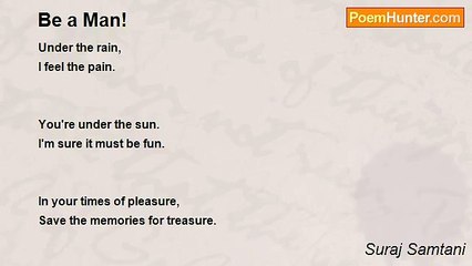 Suraj Samtani - Be a Man!
