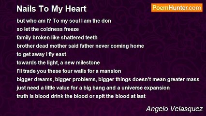 Angelo Velasquez - Nails To My Heart