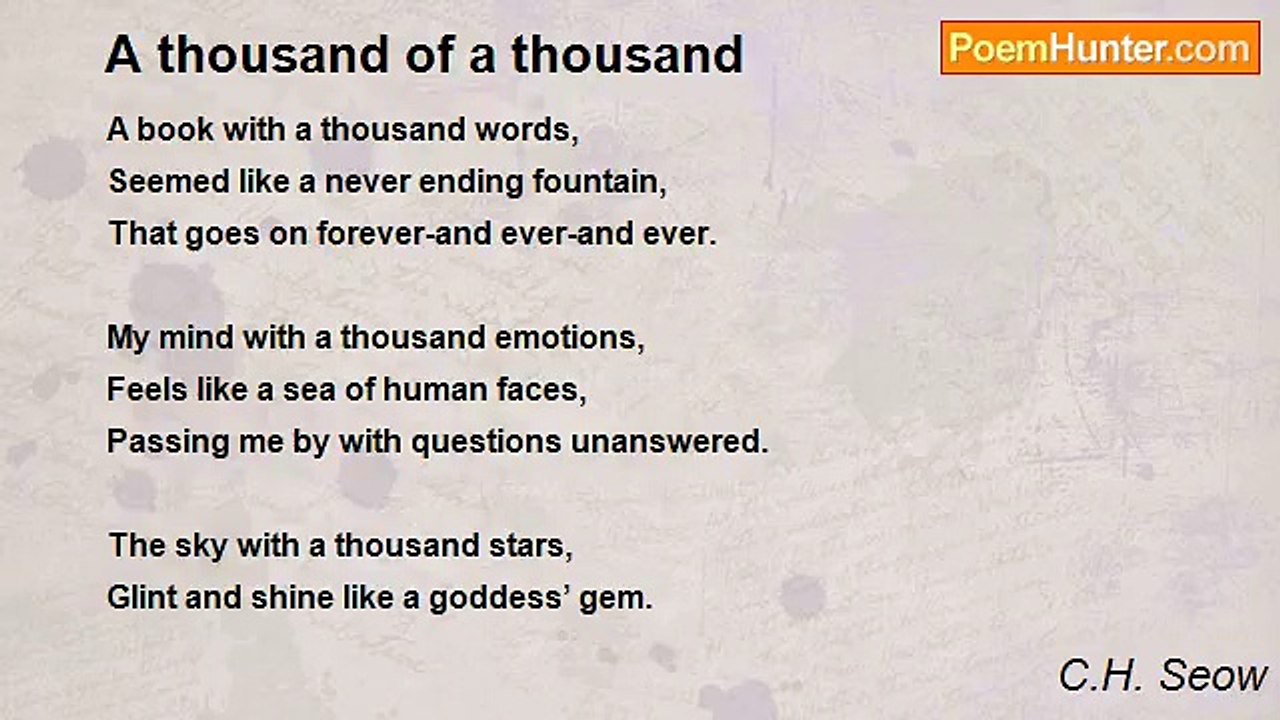 C.H. Seow - A thousand of a thousand