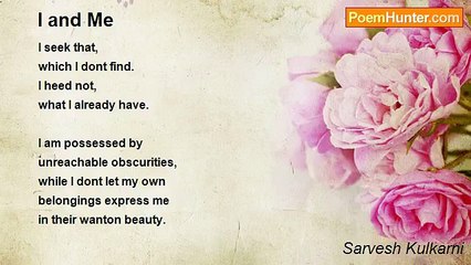 Sarvesh Kulkarni - I and Me