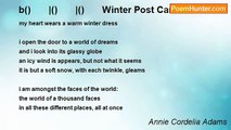 Annie Cordelia Adams - b()       |()       |()       Winter Post Card/b