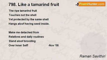 Raman Savithiri - 798. Like a tamarind fruit              -Nov '08