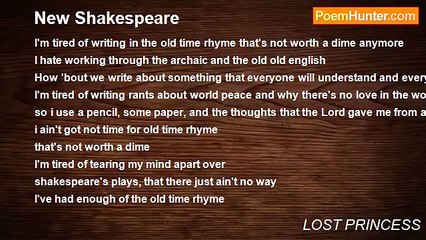 LOST PRINCESS - New Shakespeare