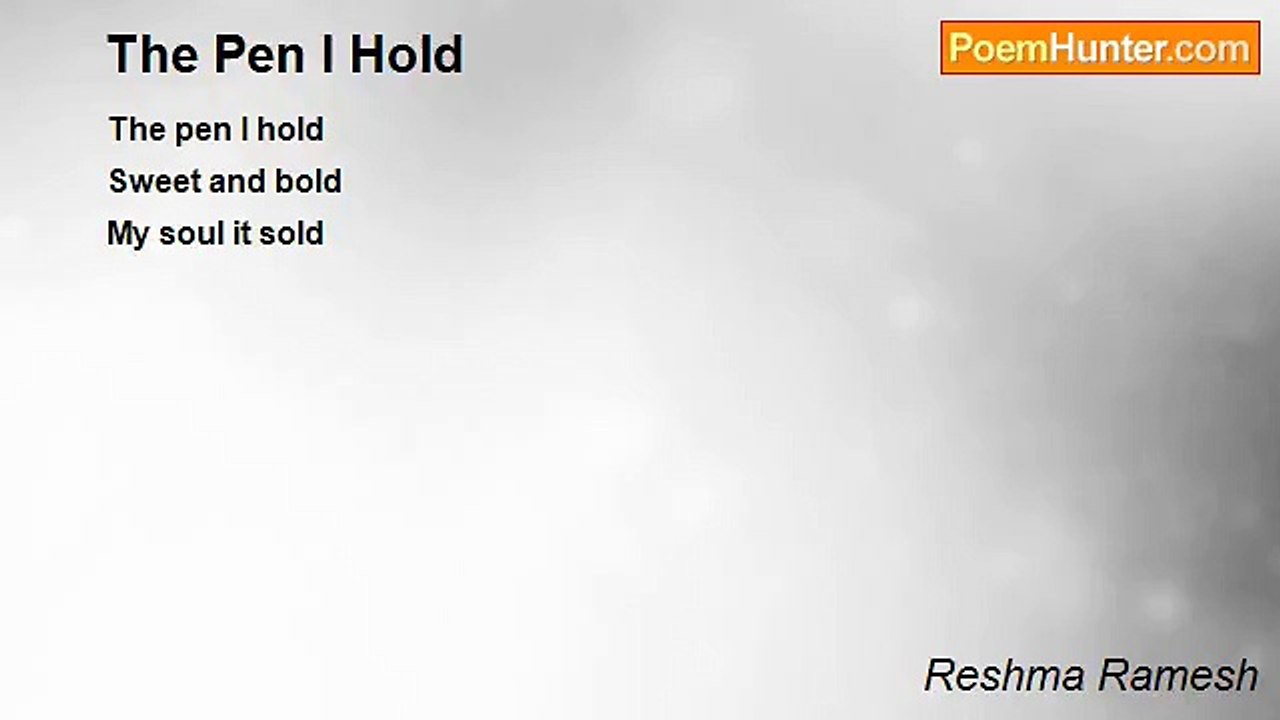 Reshma Ramesh - The Pen I Hold