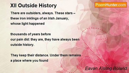Eavan Aisling Boland - XII Outside History