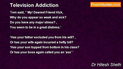 Dr Hitesh Sheth - Television Addiction