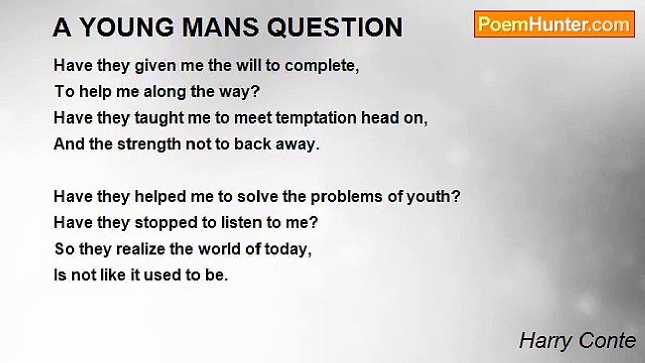 Harry Conte - A YOUNG MANS QUESTION
