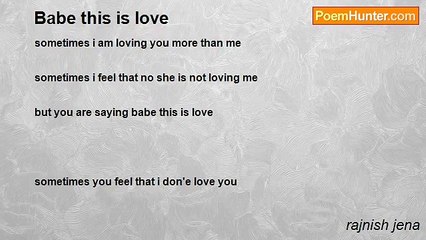 rajnish jena - Babe this is love