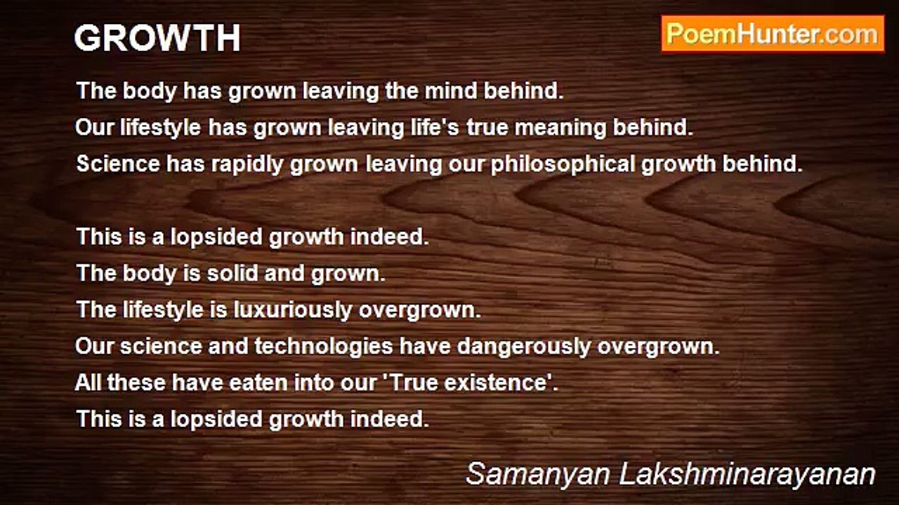 Samanyan Lakshminarayanan - GROWTH