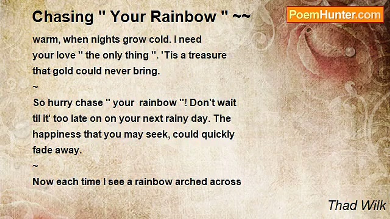Thad Wilk - Chasing '' Your Rainbow '' ~~