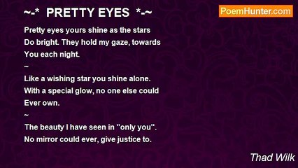 Thad Wilk - ~-*  PRETTY EYES  *-~