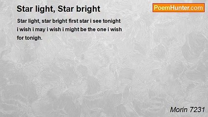 Morin 7231 - Star light, Star bright