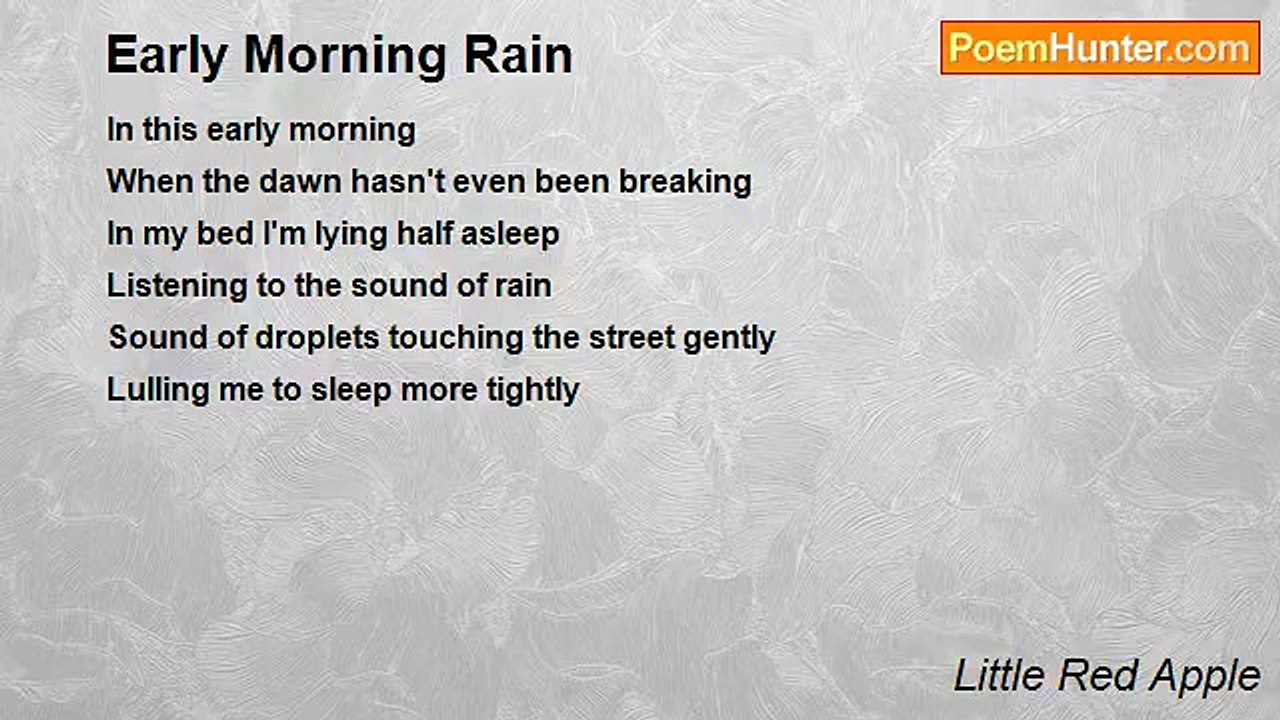 Little Red Apple - Early Morning Rain