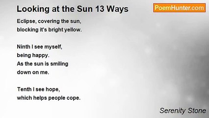 Serenity Stone - Looking at the Sun 13 Ways