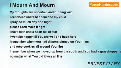 ERNEST CLARY - I Mourn And Mourn