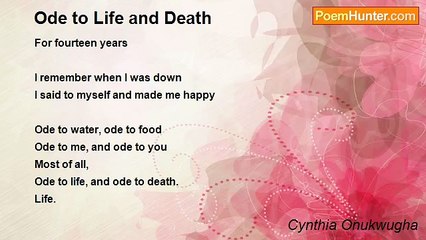 Cynthia Onukwugha - Ode to Life and Death