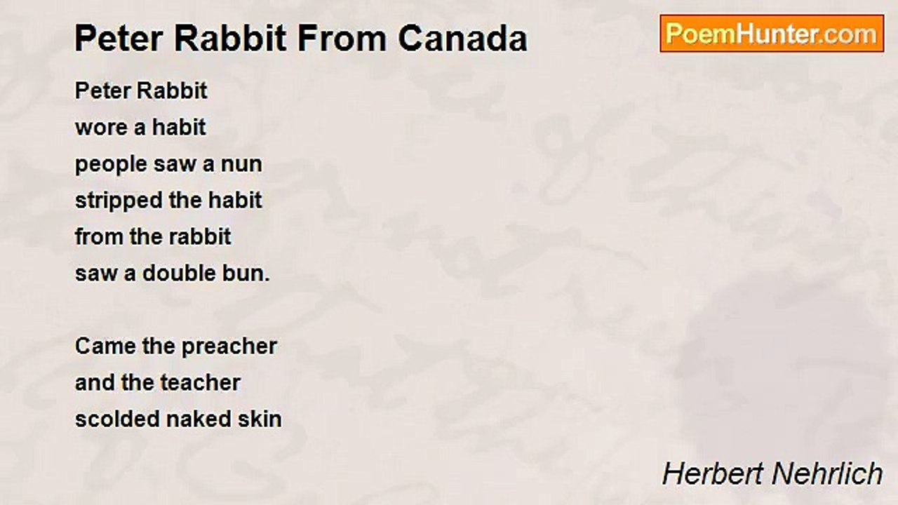 Herbert Nehrlich - Peter Rabbit From Canada