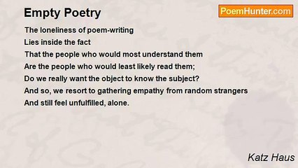 Katz Haus - Empty Poetry