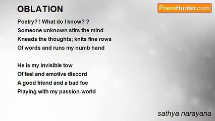 sathya narayana - OBLATION