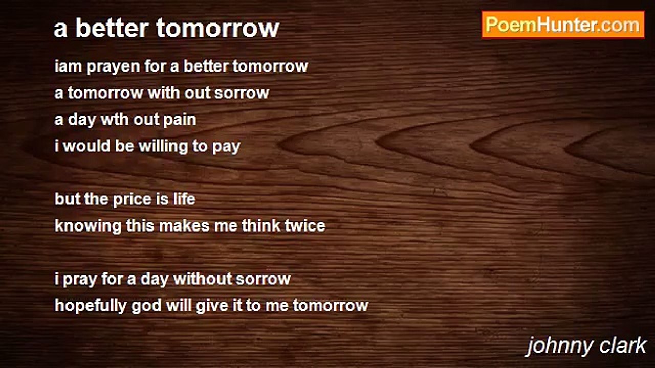 johnny clark - a better tomorrow