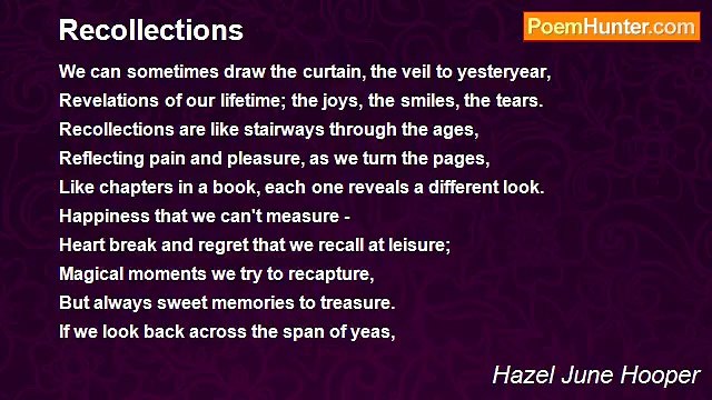 Hazel June Hooper - Recollections