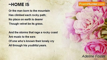 Adeline Foster - ~HOME IS