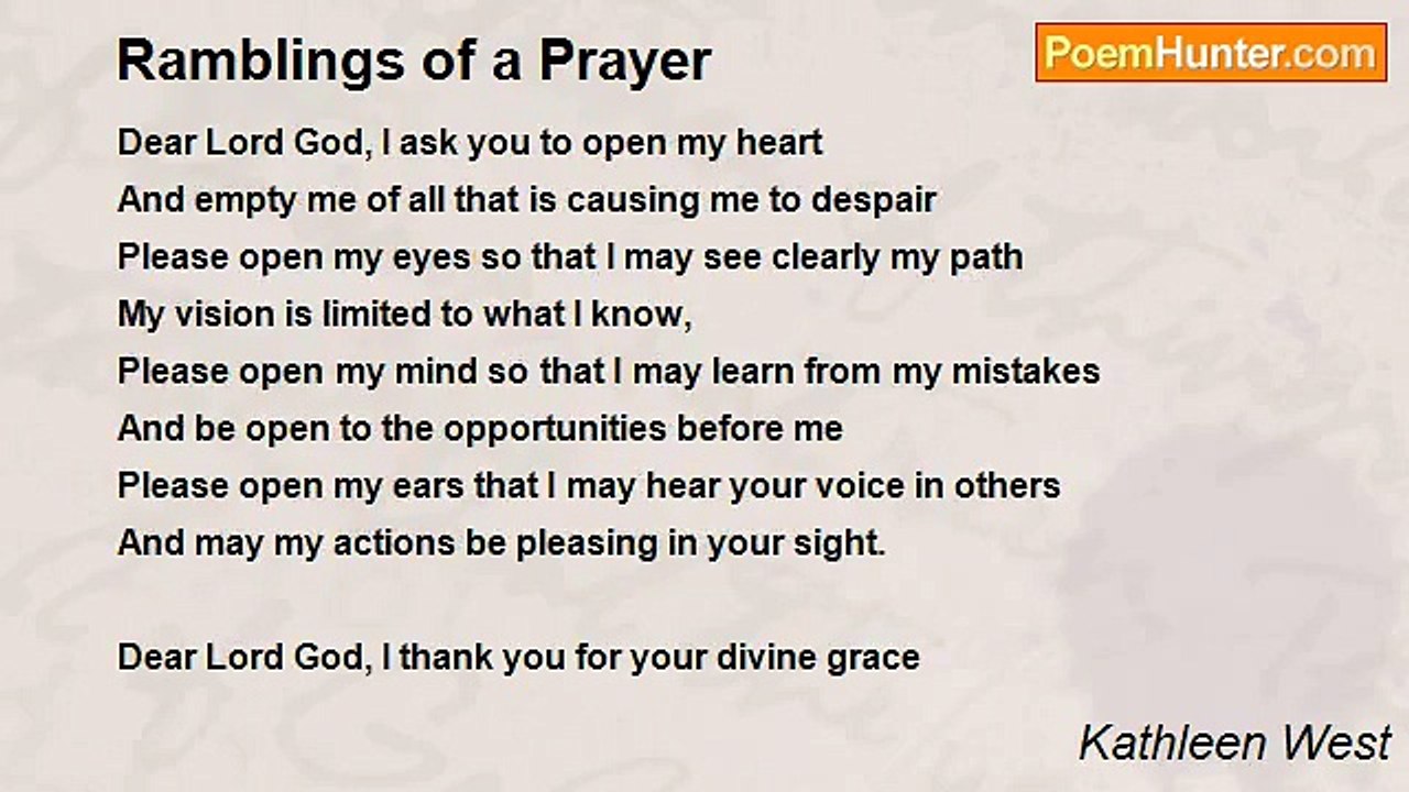 Kathleen West - Ramblings of a Prayer