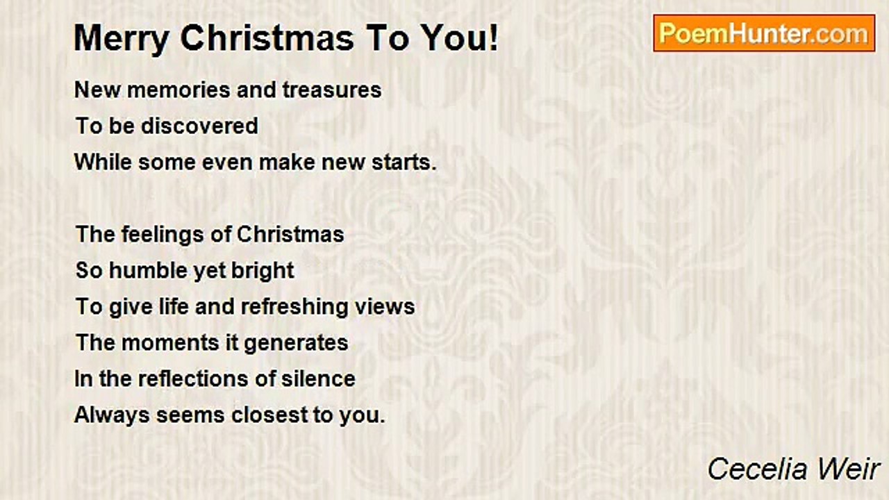 Cecelia Weir - Merry Christmas To You!