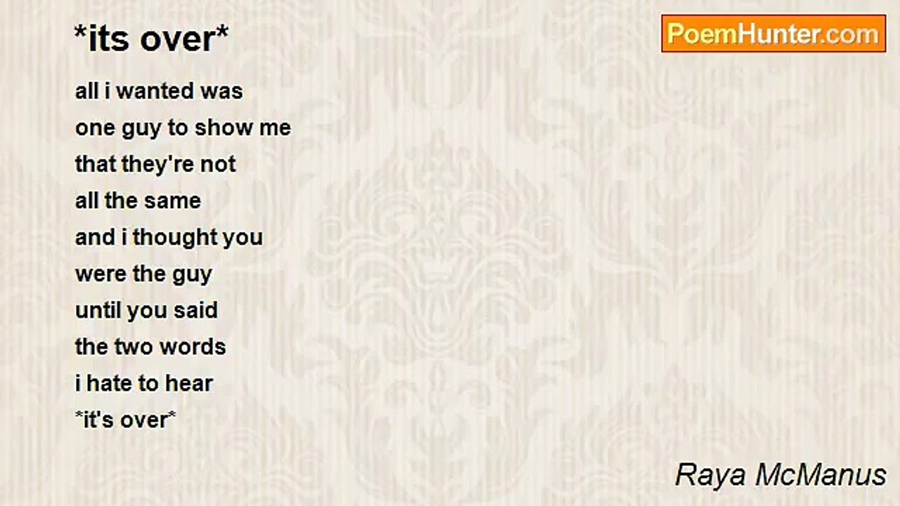 Raya McManus - *its over*