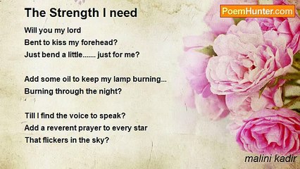malini kadir - The Strength I need
