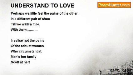 malini kadir - UNDERSTAND TO LOVE