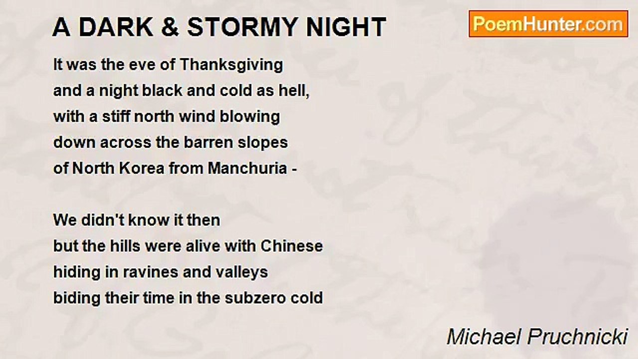 Michael Pruchnicki - A DARK & STORMY NIGHT
