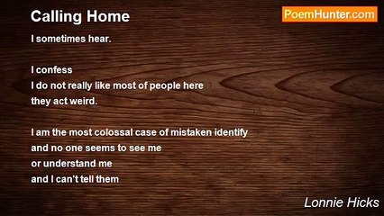 Lonnie Hicks - Calling Home