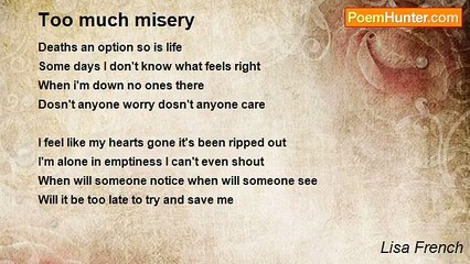 Lisa French - Too much misery
