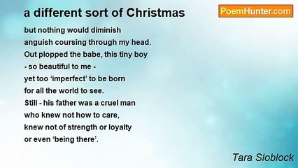 Tara Sloblock - a different sort of Christmas