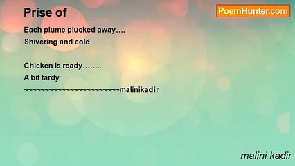 malini kadir - Prise of