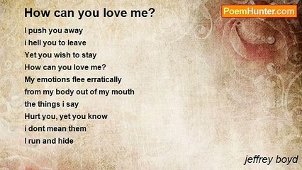 jeffrey boyd - How can you love me?
