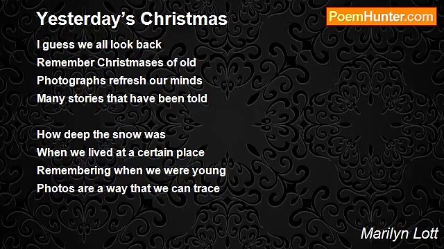Marilyn Lott - Yesterday’s Christmas