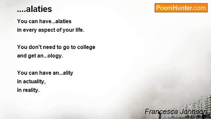 Francesca Johnson - ....alaties