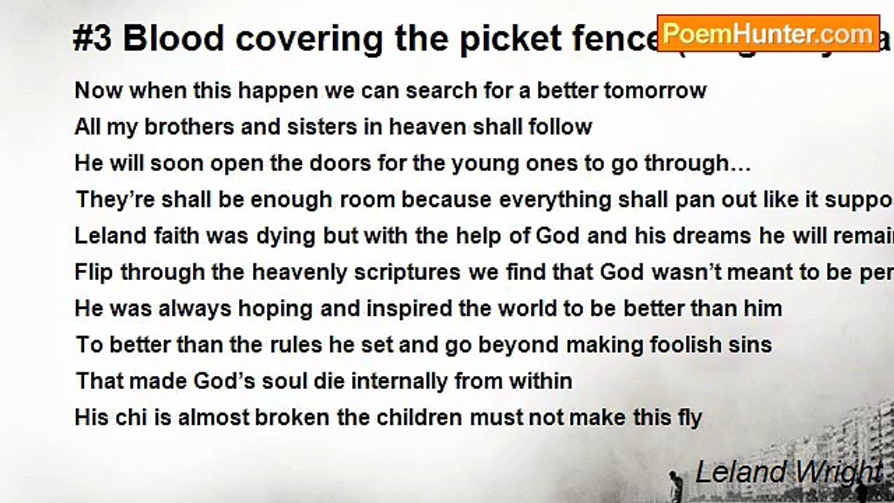 Leland Wright - #3 Blood covering the picket fence (Angel bystander)