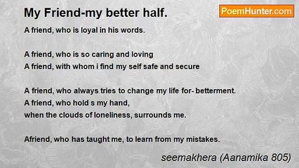 seemakhera (Aanamika 805) - My Friend-my better half.