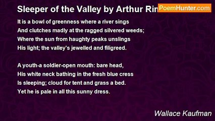 Wallace Kaufman - Sleeper of the Valley by Arthur Rimbaud