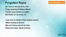 Min Sia - Forgotten Peace